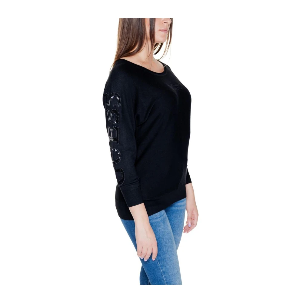 Guess Stretch Viscose Blend Dames Shirt Black Dames
