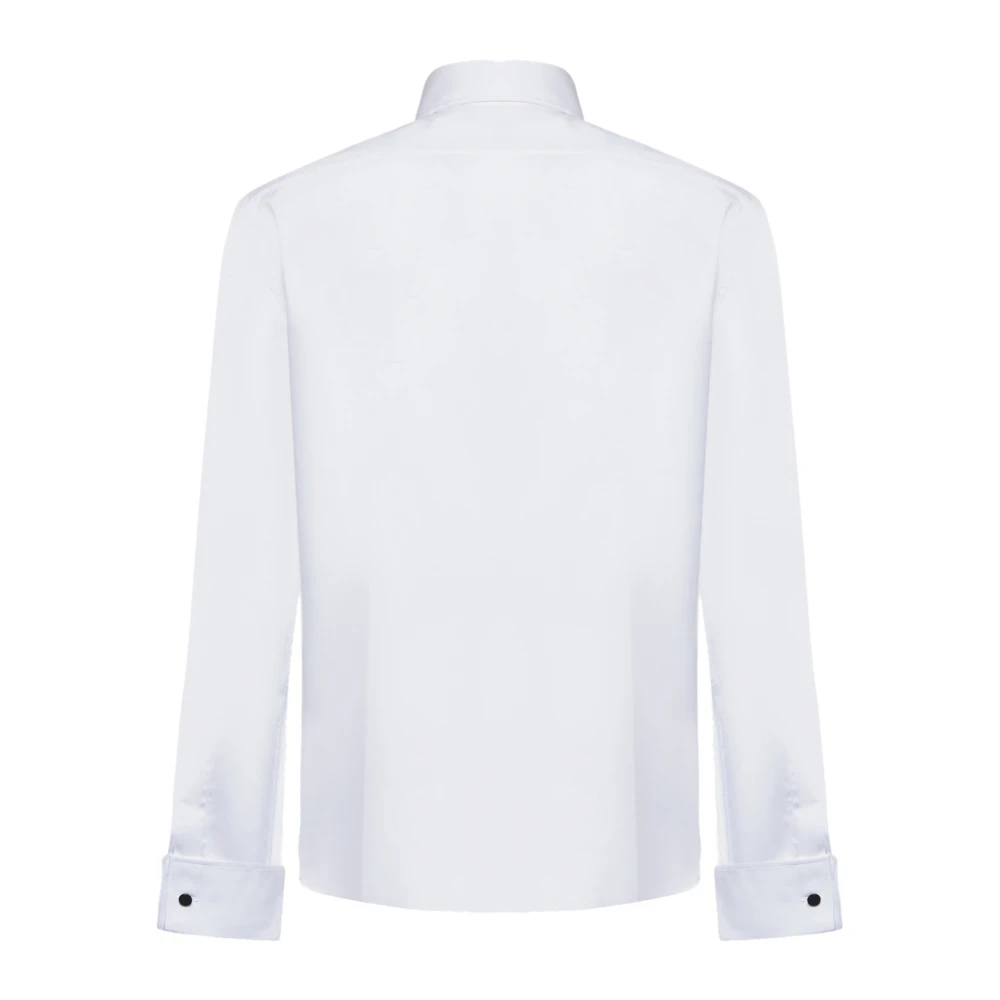 BRUNELLO CUCINELLI Wit Katoenen Overhemd Italiaans Gemaakt White Heren