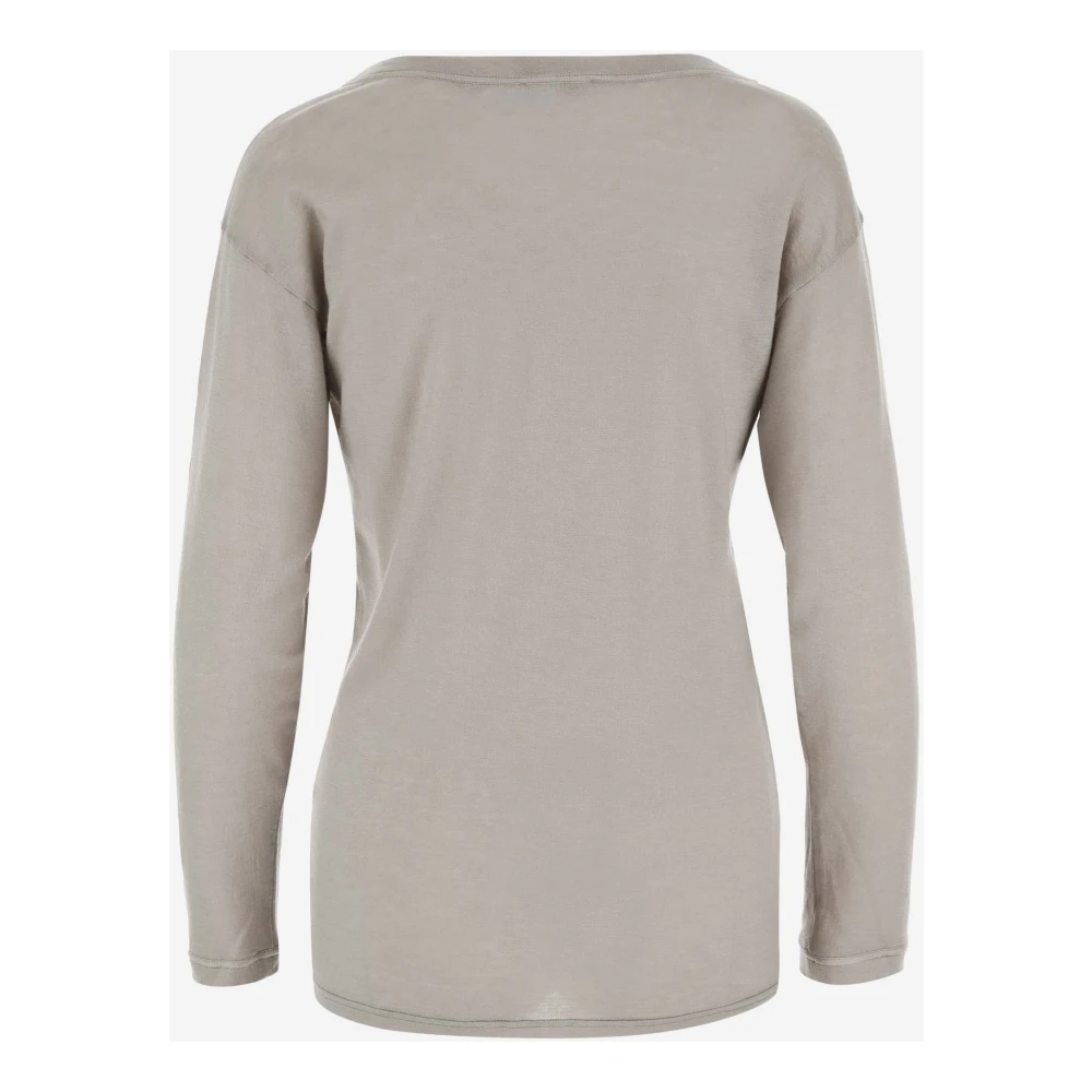Giorgio Armani Kasjmier Trui met Lange Mouwen Beige Bateau Beige Dames