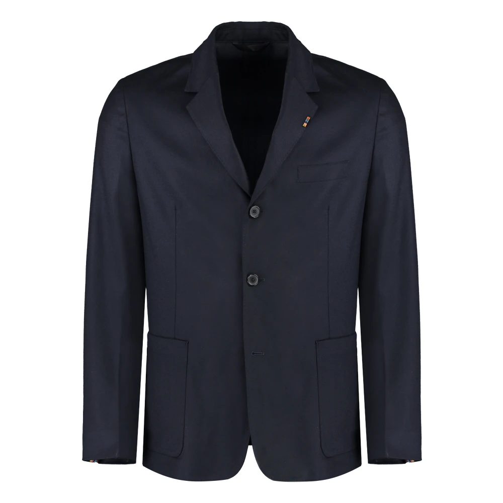 Paul Smith Men's Blue Wool-Cashmere Blend Two-Button Blazer