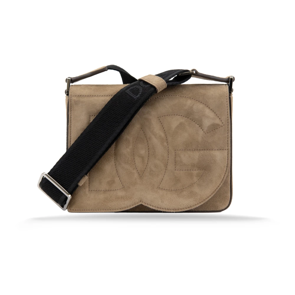 Dolce & Gabbana Suède leren schoudertas voor dames Brown Dames