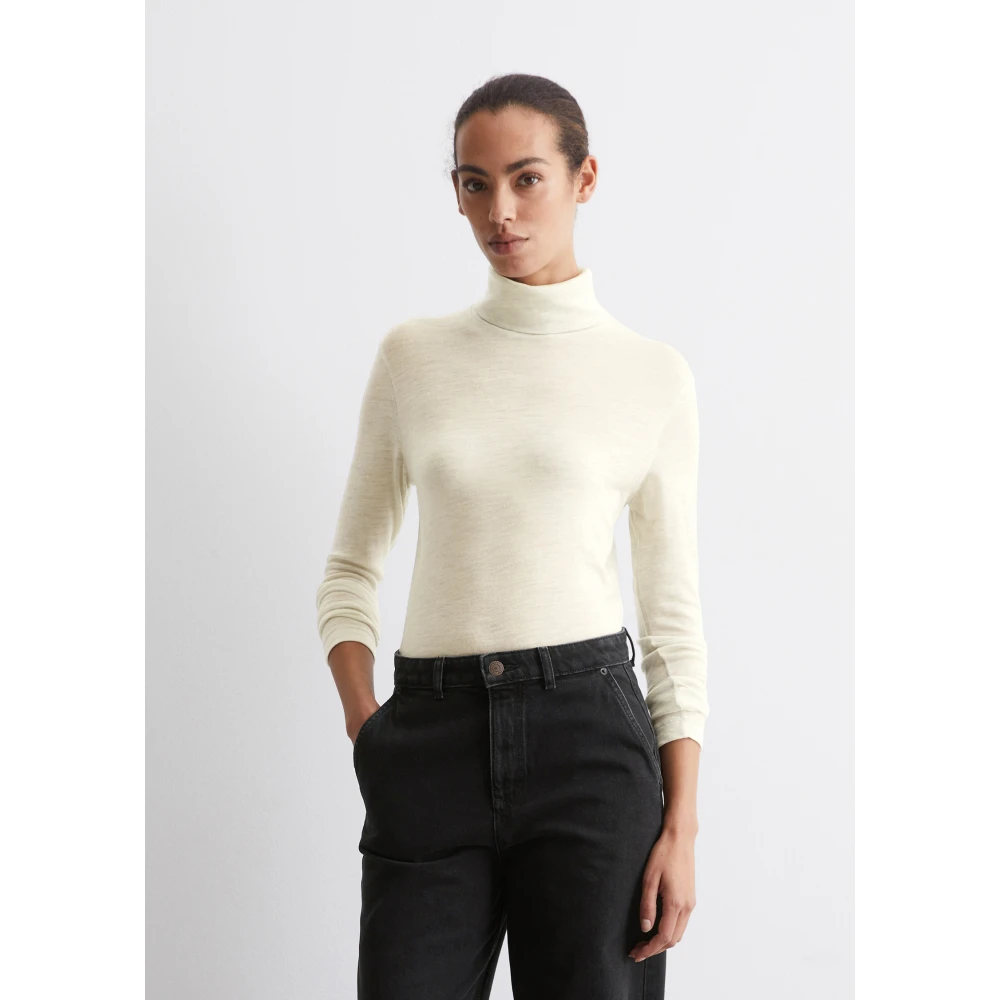 Marc O'Polo Turtleneck longsleeve slim Black Dames