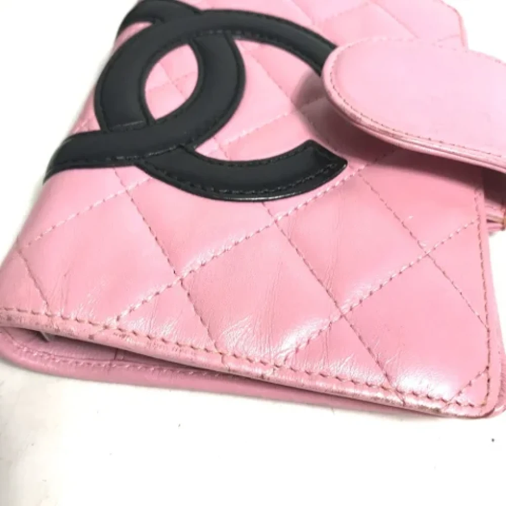 Chanel Vintage Pre-owned Leather home-office Pink Dames