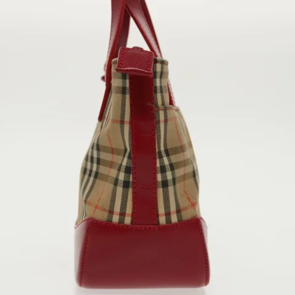 Burberry Vintage Pre-owned Canvas handbags Beige Dames