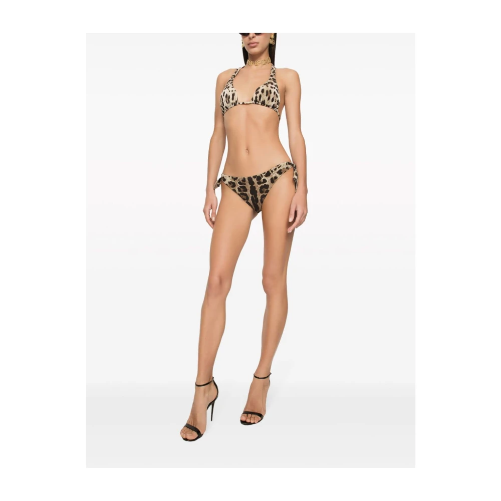 Dolce & Gabbana Luipaardprint Marrone Zwemkleding Ss25 Brown Dames