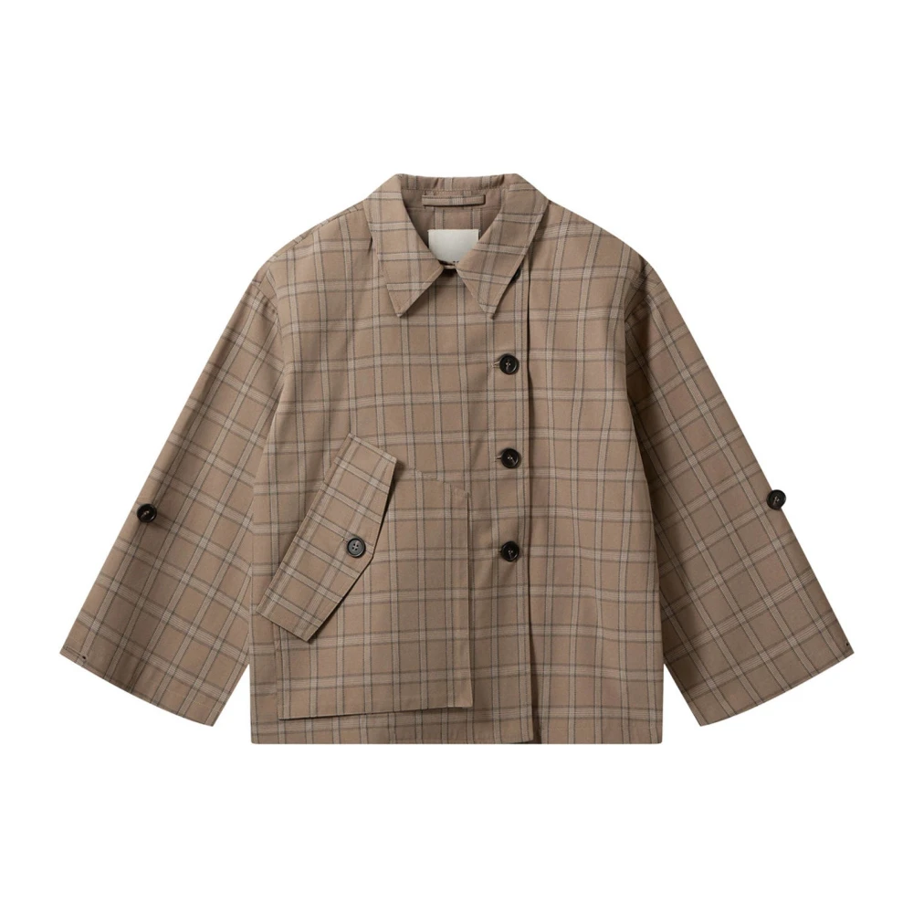 Sofie Schnoor Women's Marron Checked Short Jacket Agathasw - Image 2