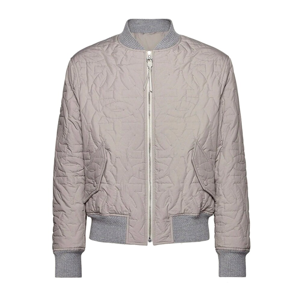 Gray Quilted Bomber Jacket for Men | Salvatore Ferragamo | Men's Fashion |  Miinto