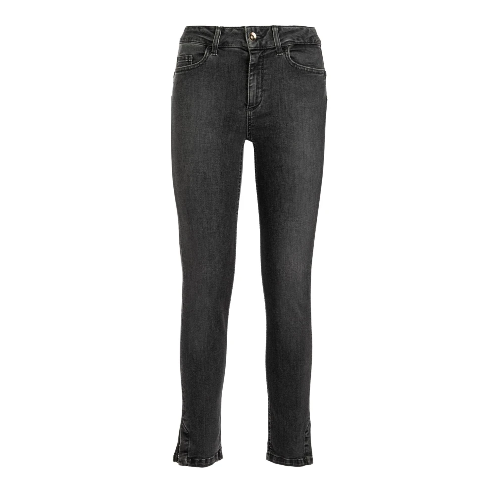 Liu Jo Hoge Taille Skinny Jeans met Enkel Detail Gray Dames