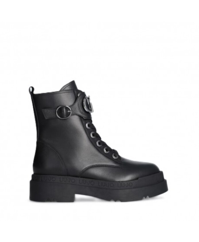 bottines-noires-en-cuir-avec-boucle-logo-et-fermeture-eclair