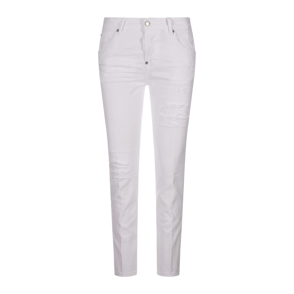 Dsquared2 Vita Ripped Cool Girl Jeans White, Dam