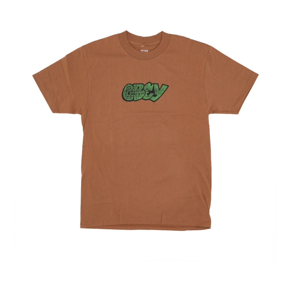 Obey Klassieke City Watch Dog Tee Bruin Brown Heren