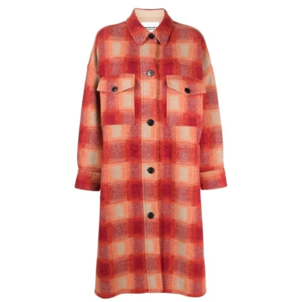 Plaid Check Flannel Midi Coat