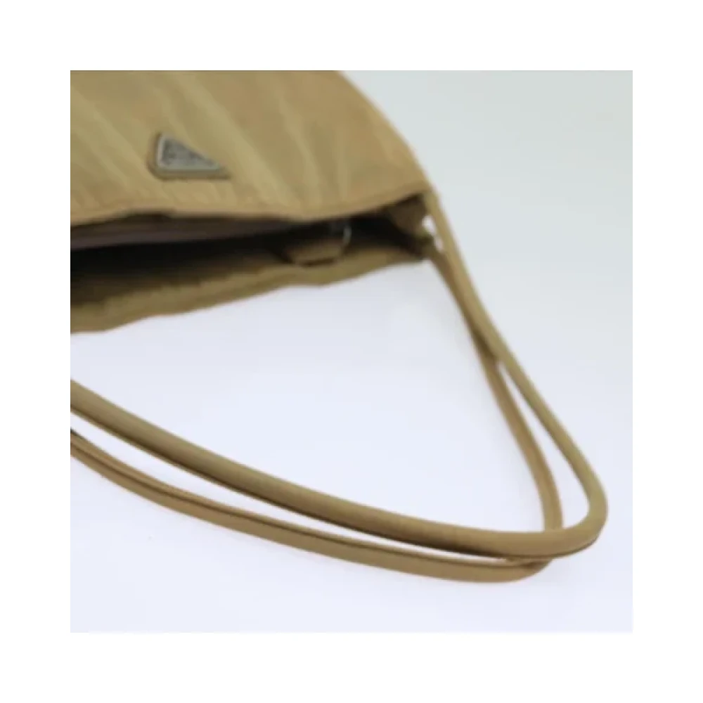 Prada Vintage Pre-owned Nylon handbags Beige Dames