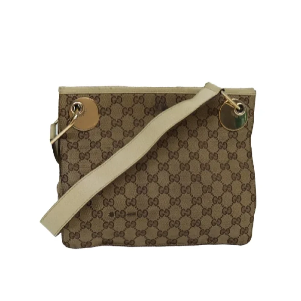 Gucci Vintage Pre-owned Canvas gucci-vskor Beige, Dam