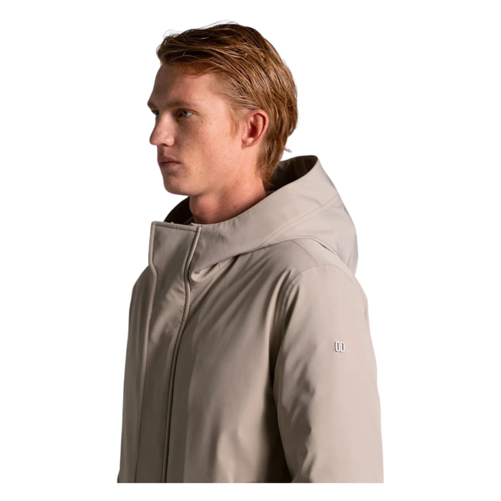 Duno Beige Korte Parka met Bi-Stretch Stof Beige Heren