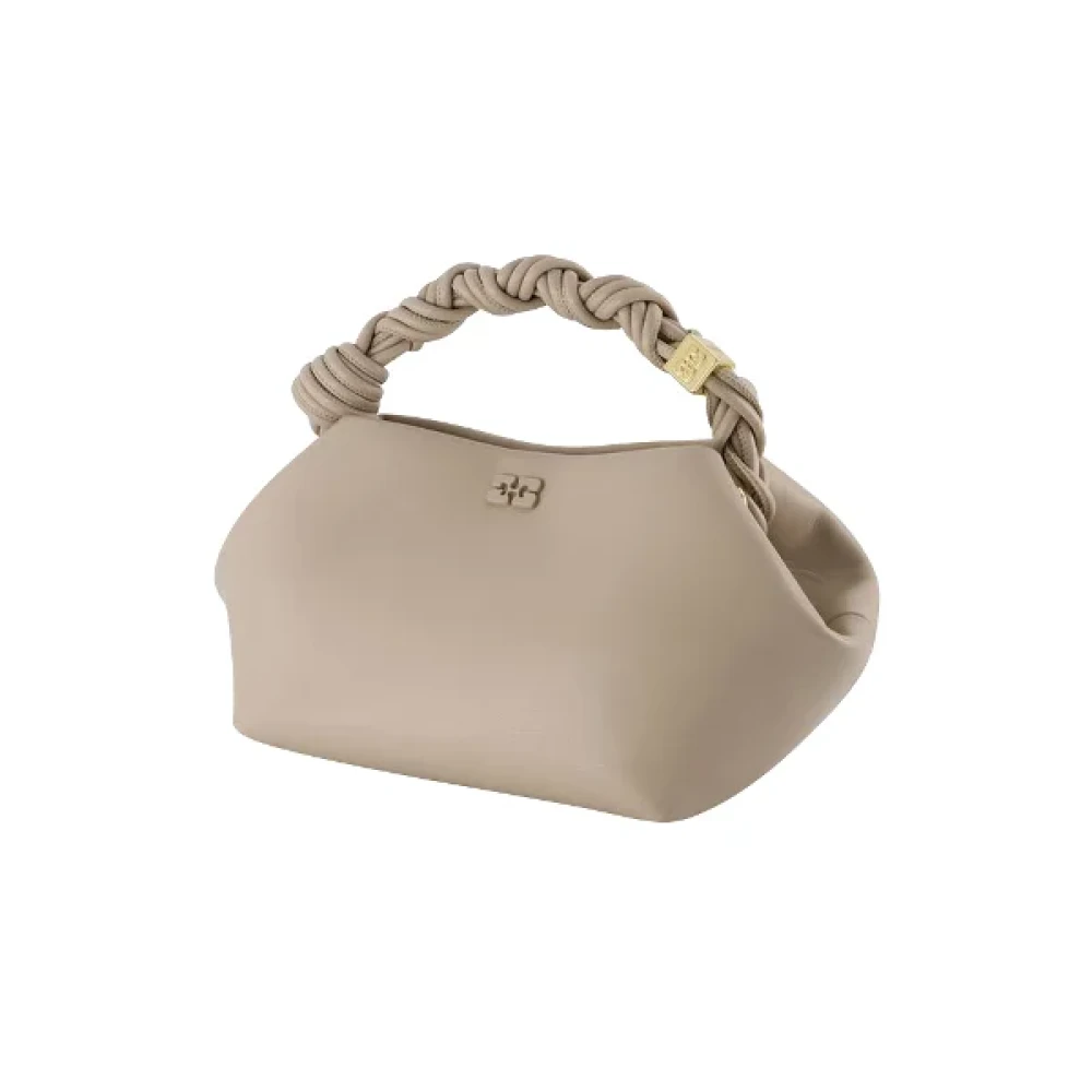 Ganni Leather handbags Gray Dames
