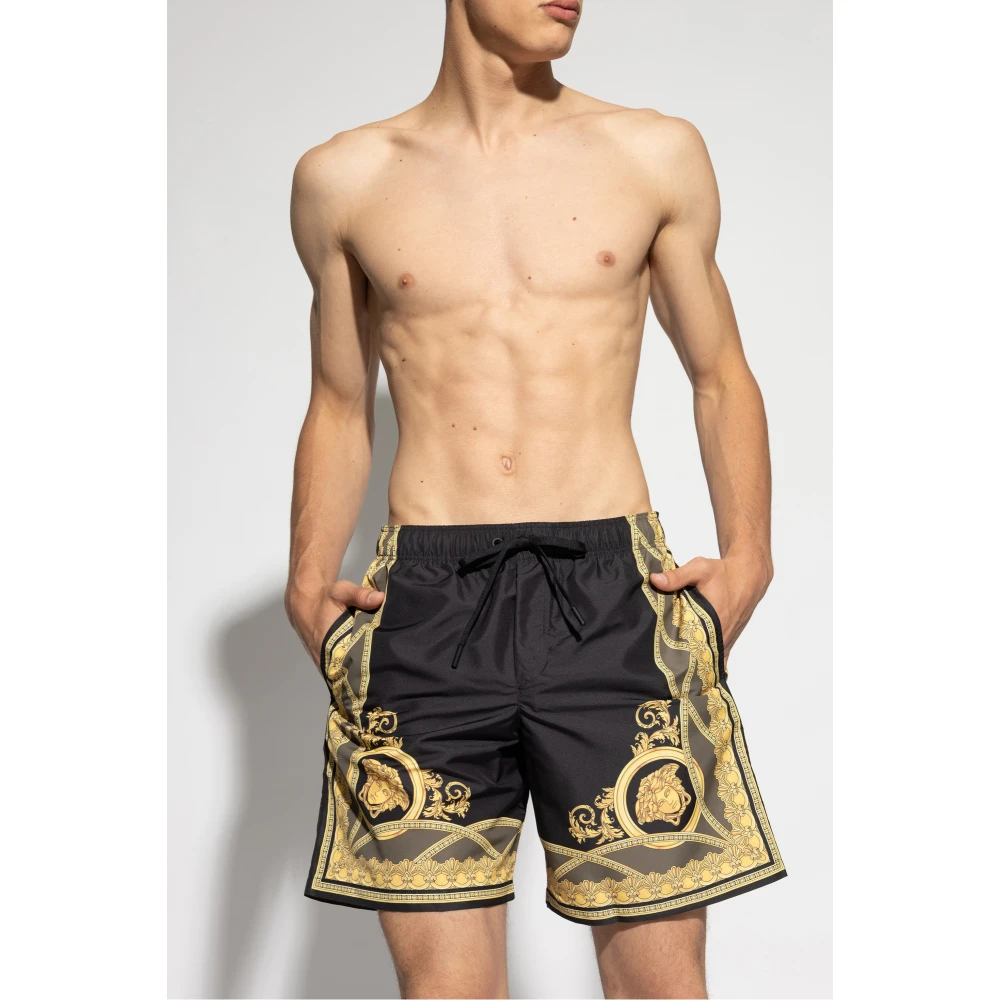 Versace Zwembroek Black Heren