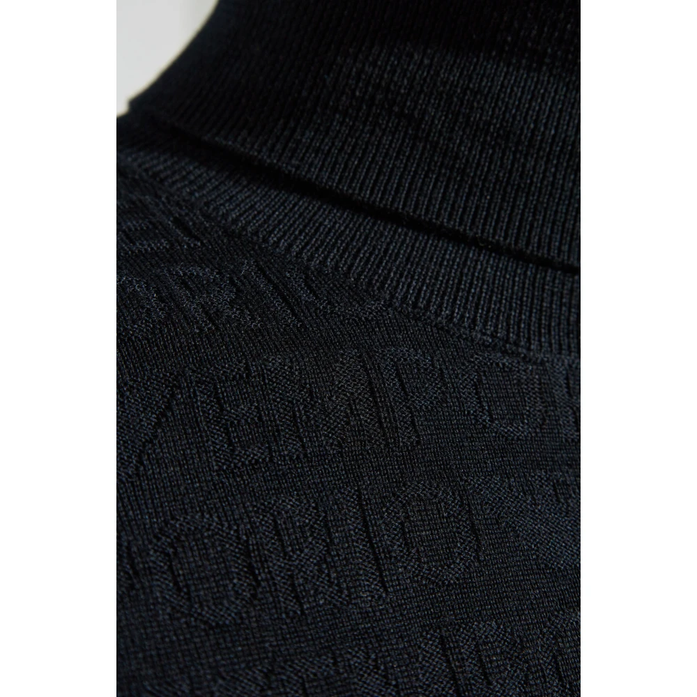 Emporio Armani Wollen coltrui met monogram Black Heren