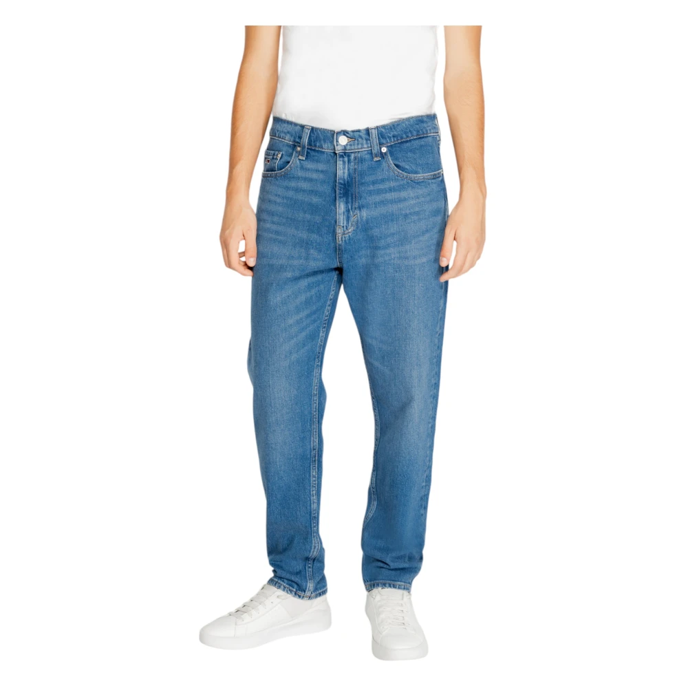 Tommy Jeans Blauwe Effen Heren Jeans met Rits Blue Heren
