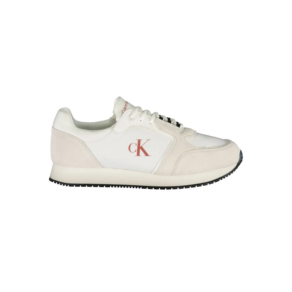 Calvin Klein Men's White Leather Sneaker