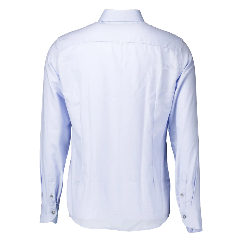 John Miller Lichtblauw Overhemd Lange Mouw Blue Heren