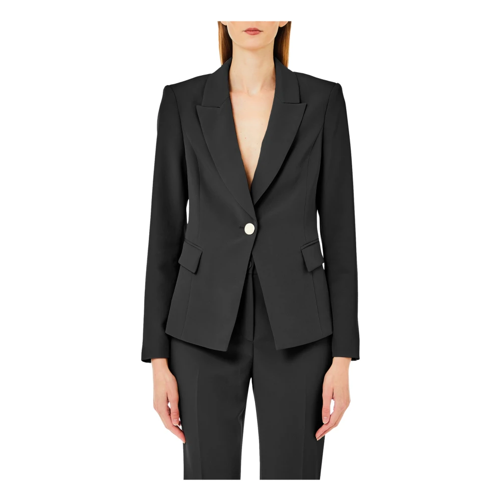 Liu Jo Blazer Jas Ongevoerd Black Dames