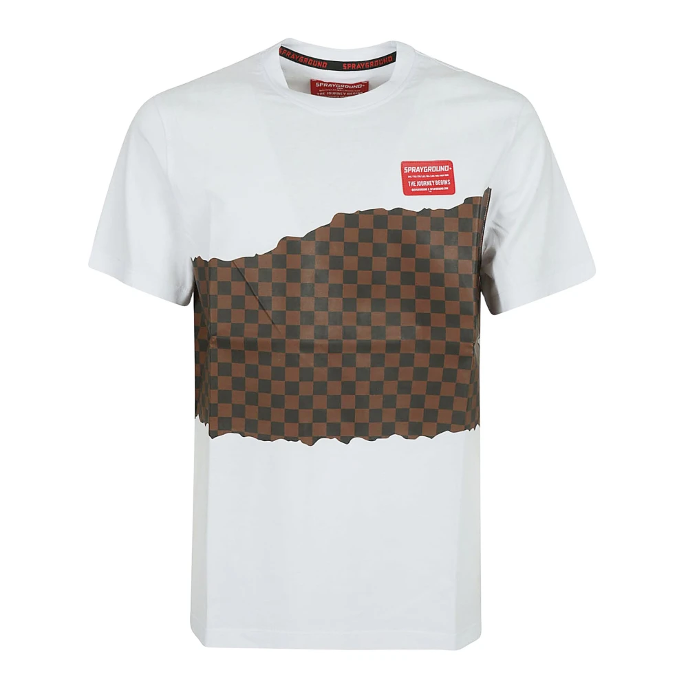 Sprayground Beperkte oplage geruite T-shirt White Heren