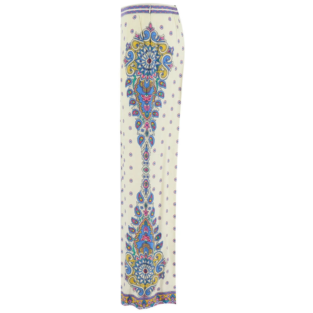 ETRO Zijden Palazzo Broek met Paisley Print Multicolor Dames