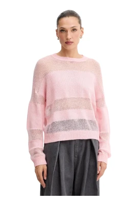 Sweater med transparenta detaljer