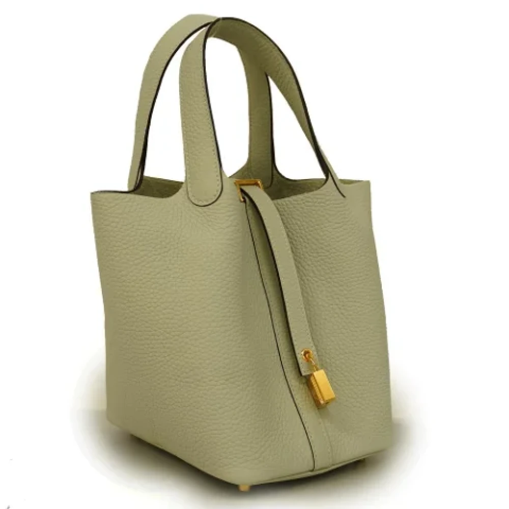 Hermès Vintage Pre-owned Fabric handbags Green Dames