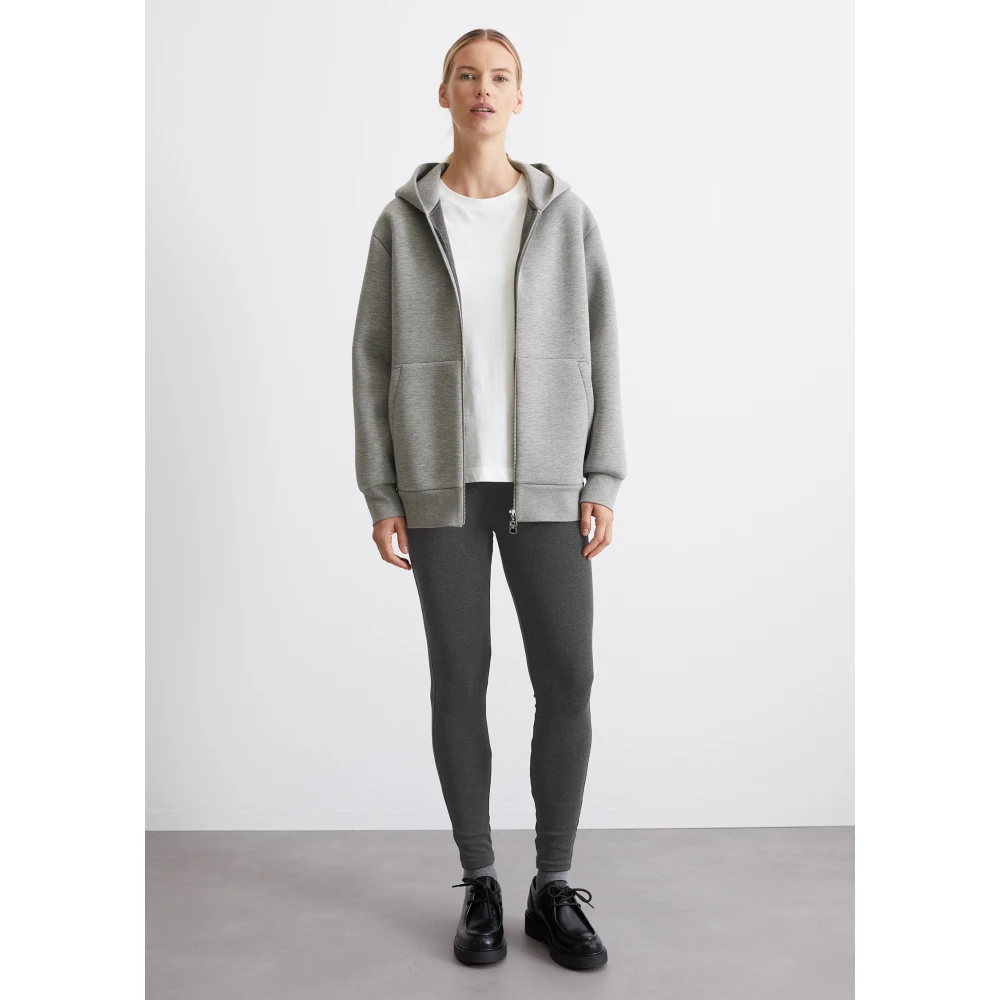 Marc O'Polo Scuba capuchonjack relaxed Gray Dames