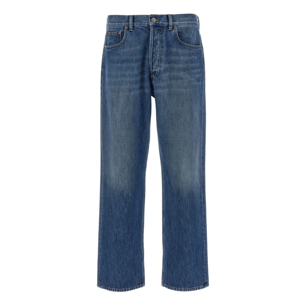 Valentino Straight Fit Jeans, Male, W31, Denim Trousers Blue
