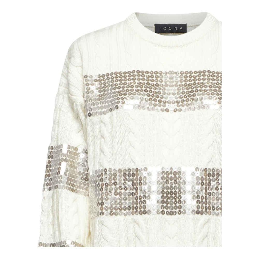 Kaos Icona Cream Sweaters White Dames