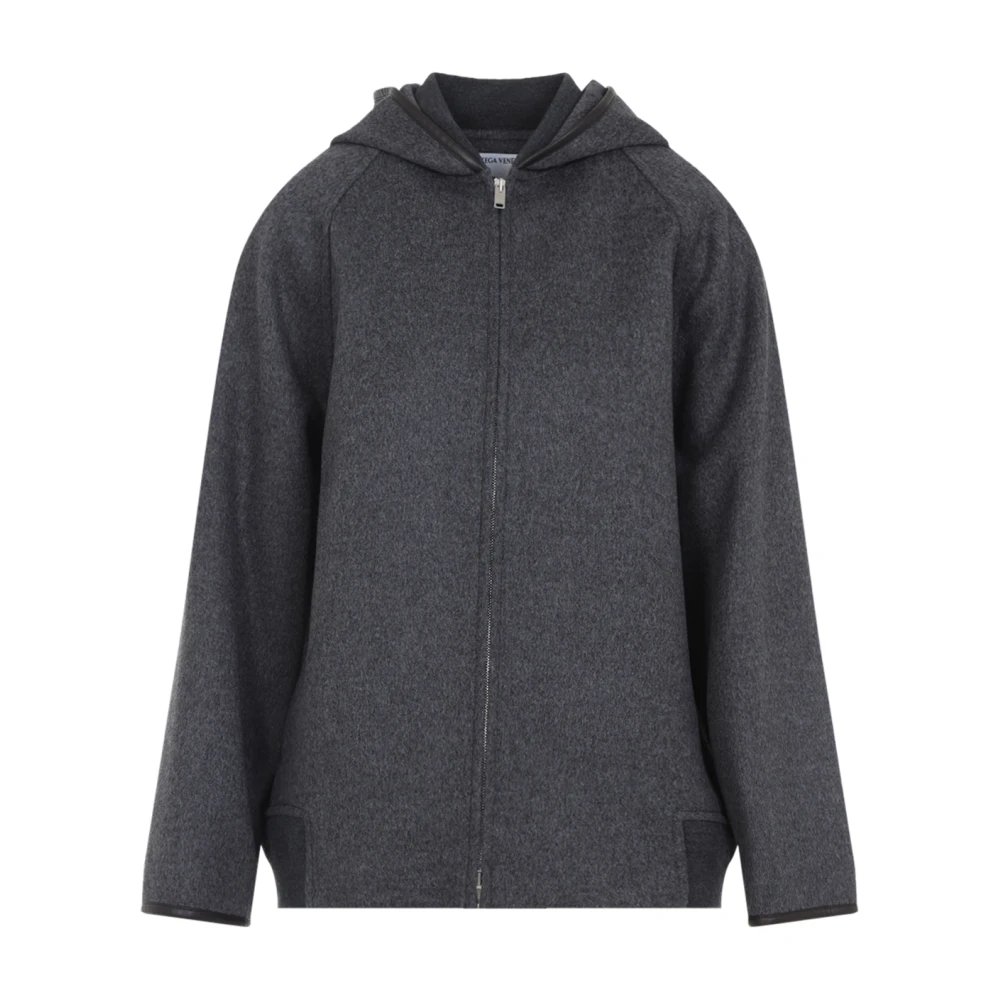 Bottega Veneta Women's Gray Wool Blouson Double Face Jacket