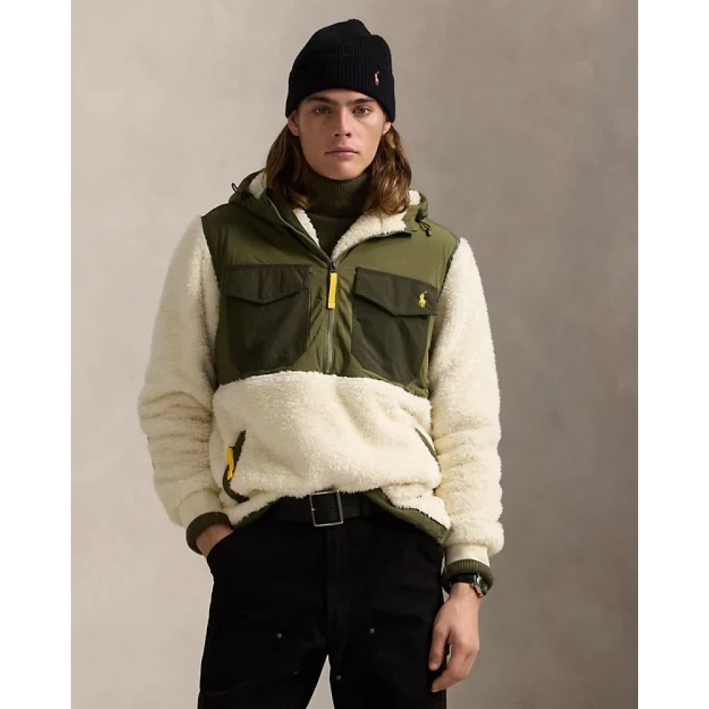 Polo Ralph Lauren Beige Khaki Fleece Jas Green Heren