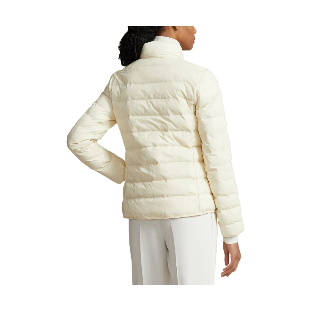 Polo Ralph Lauren Crème Waterbestendige Geïsoleerde Jas Beige Dames