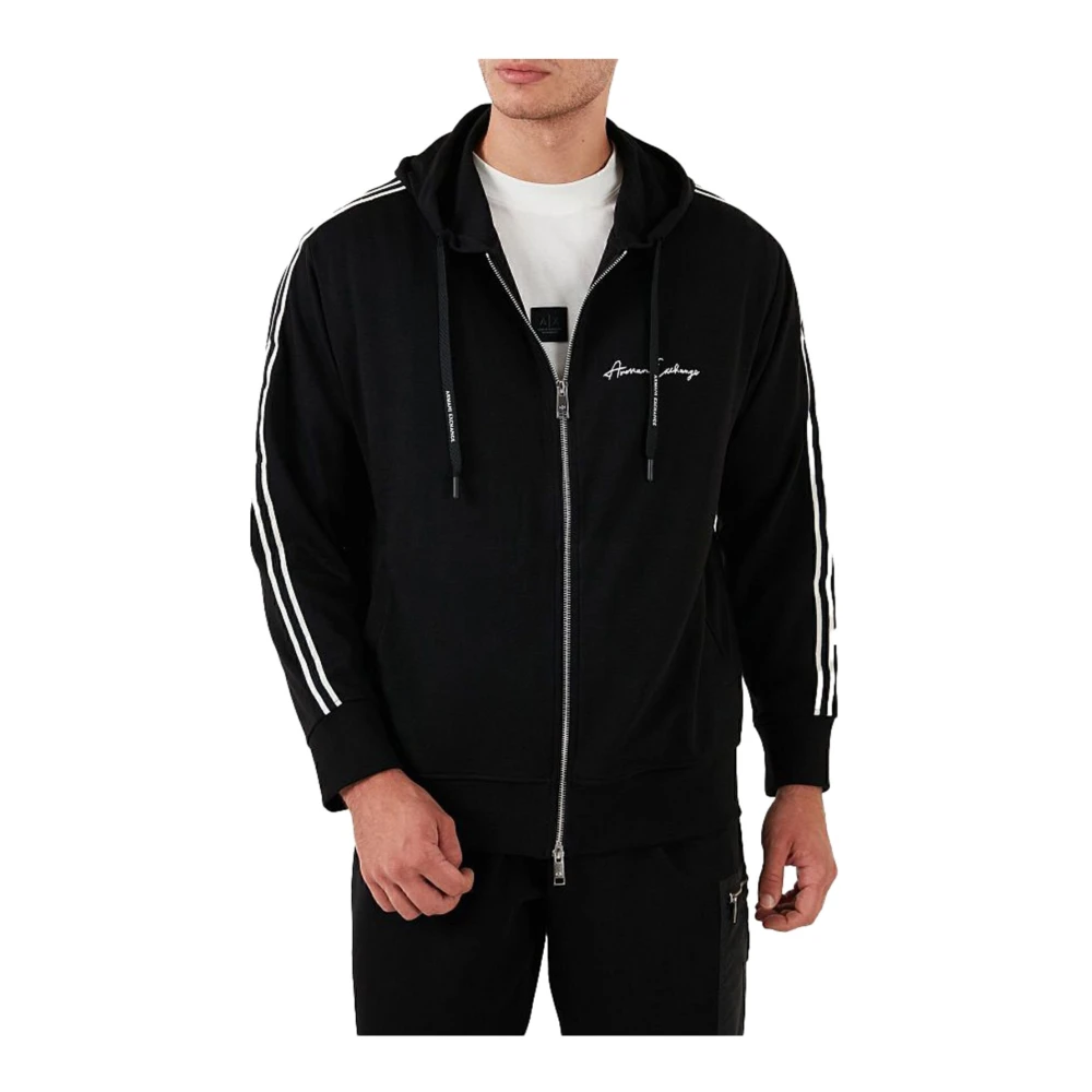 Armani Exchange Homme Noir Sweatshirts Et Sweats À Capuche, Taille: L Sweat À Capuche Zippé
