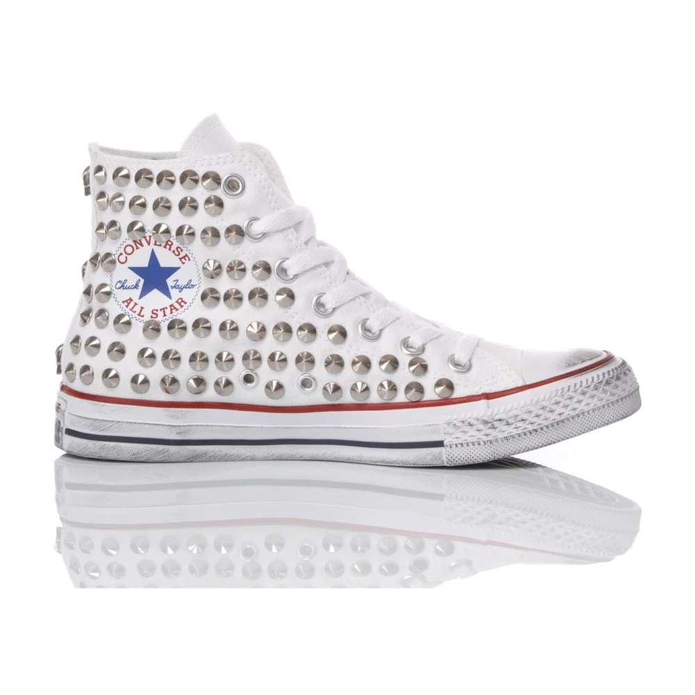 Converse alte bianche con borchie best sale