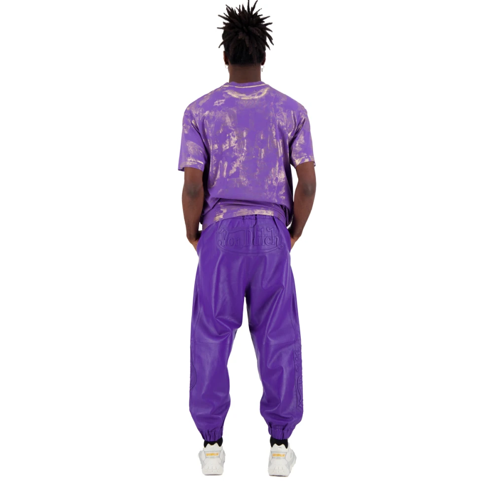 Von Dutch Trousers Purple Heren