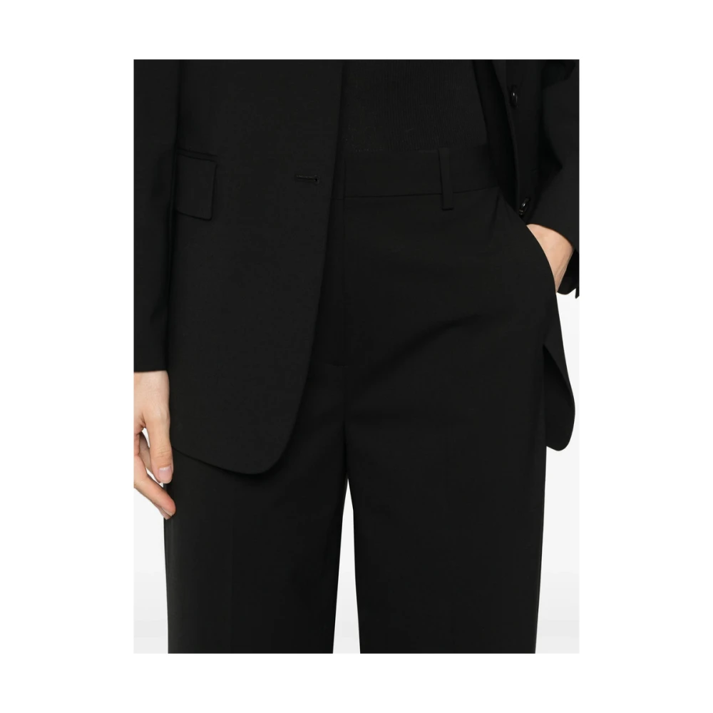 Theory Zwarte Broek met Voorknop Black Dames