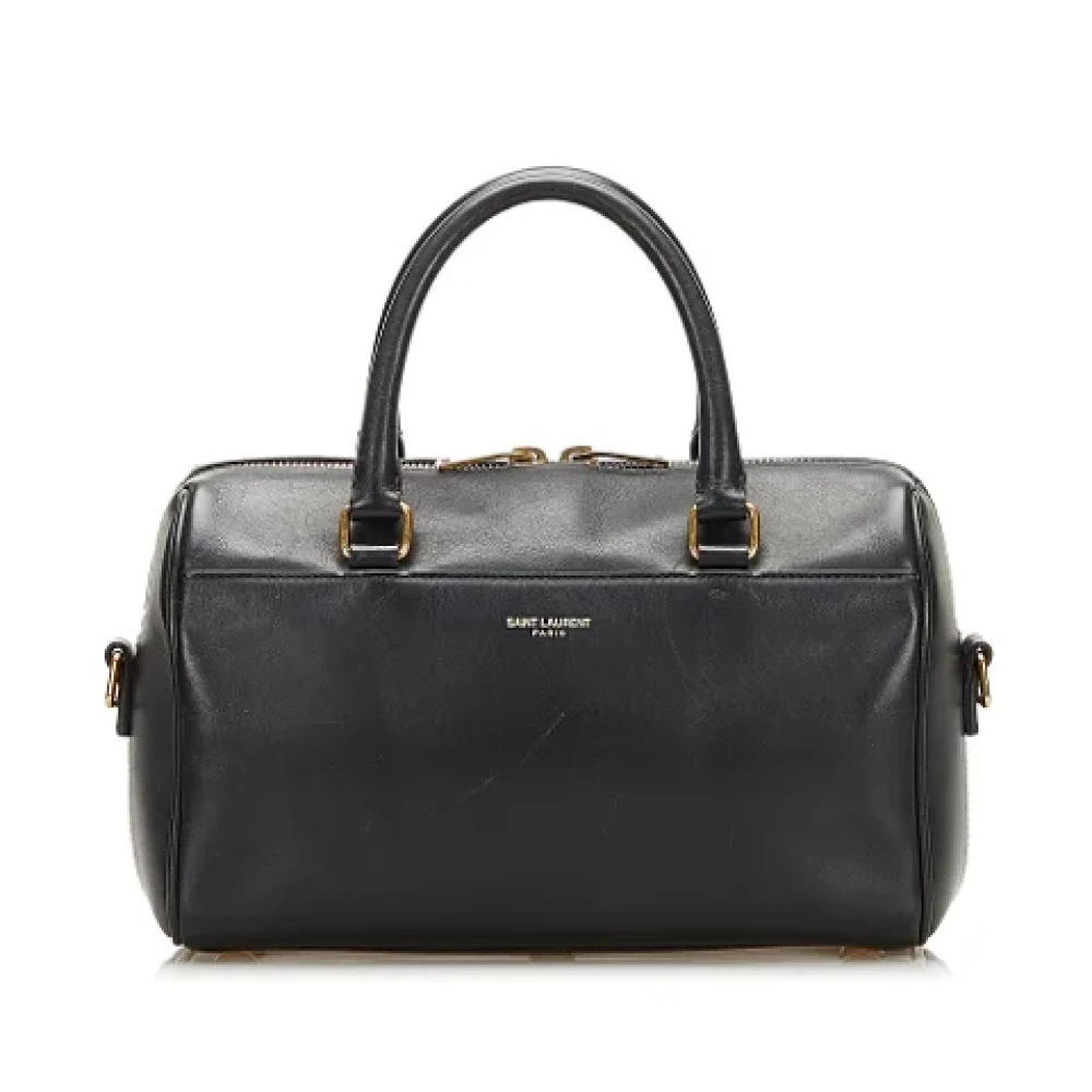 Saint Laurent Vintage Pre-owned Leather handbags Black Dames