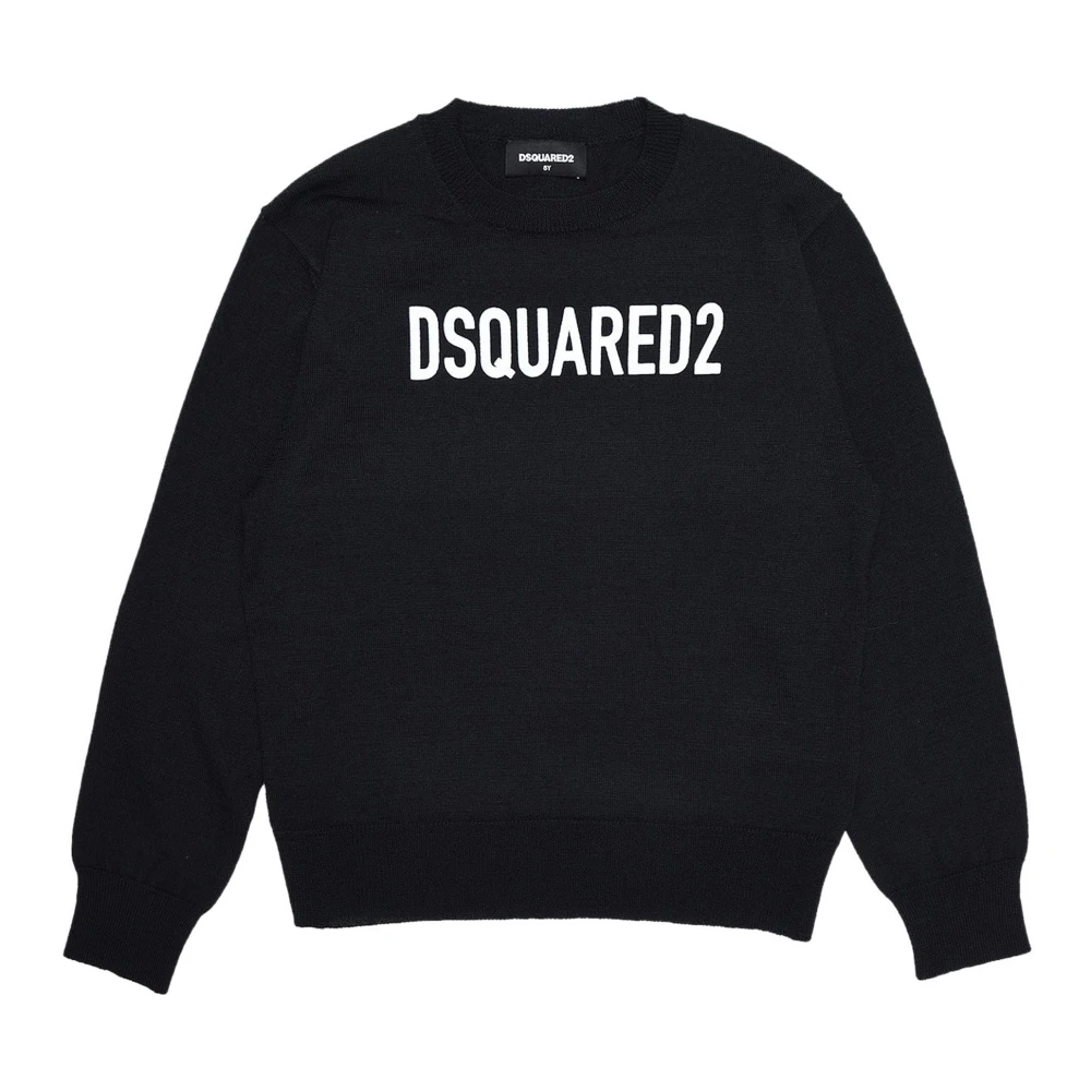 Dsquared2 Boys Black Kids Sweatshirts, 10 Y, Sleveless Knitwear