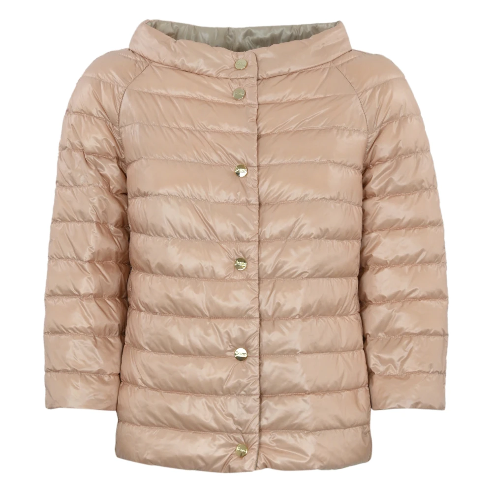 Herno Omkeerbare Gewatteerde Donsjas Roze Beige Pink Dames