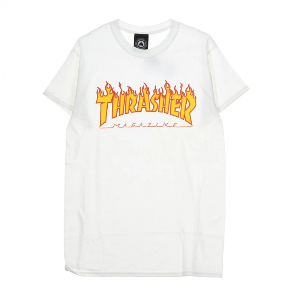 Thrasher Flame T -shirt White Heren