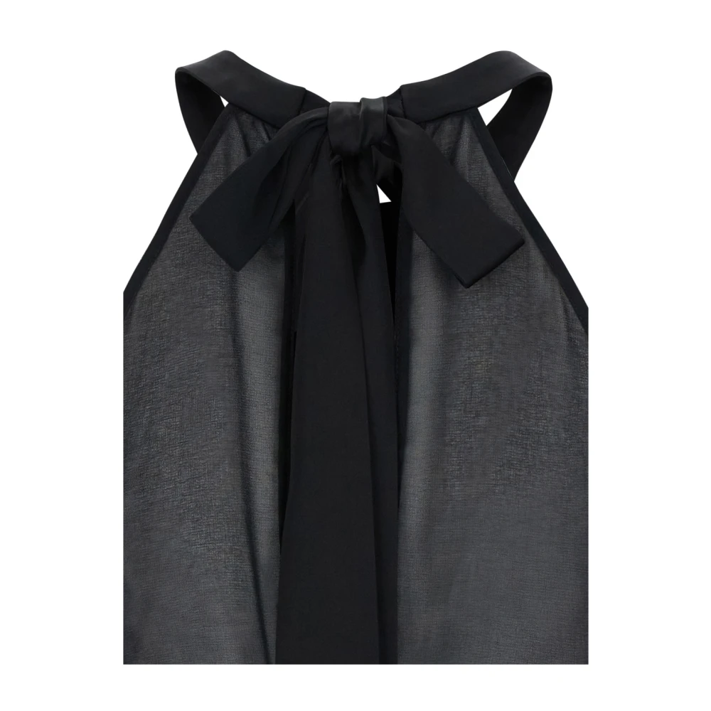 pinko Zwarte Top Talnge Stijl Black Dames