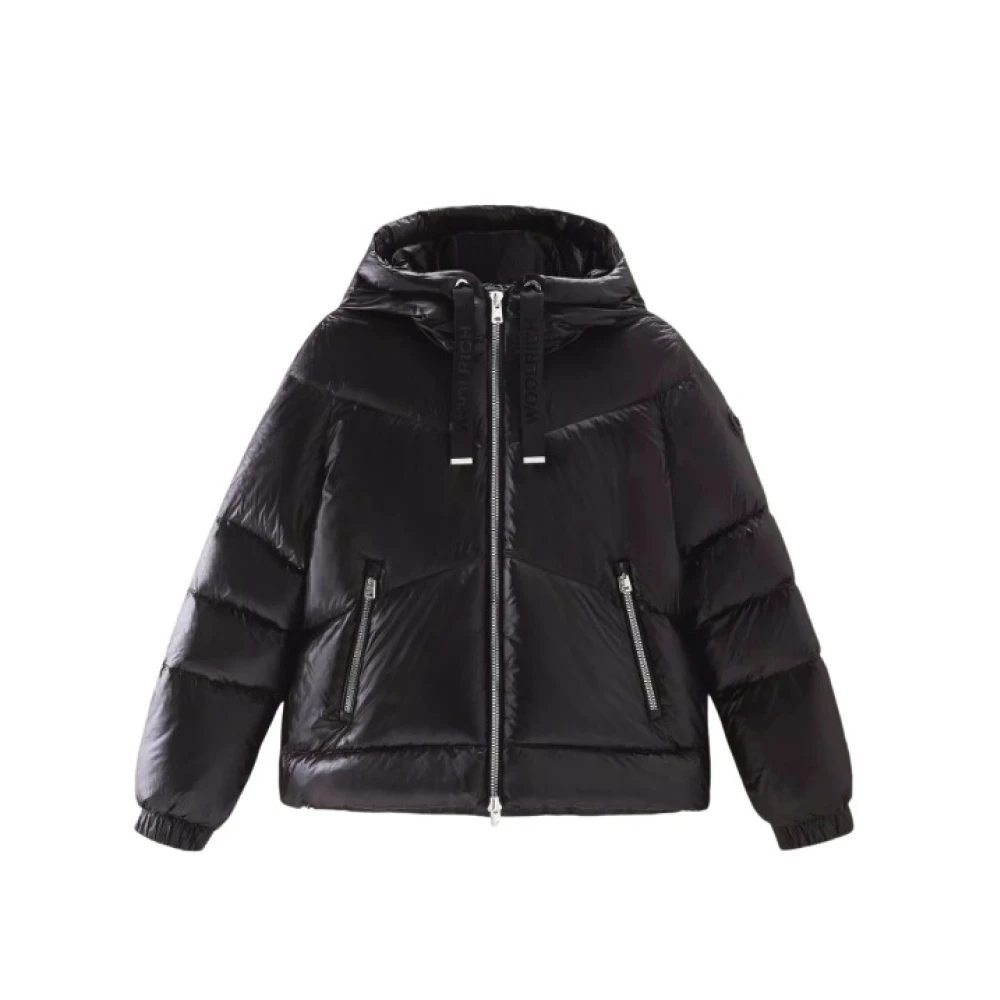 Woolrich Women's Black Down Jacket With Hood