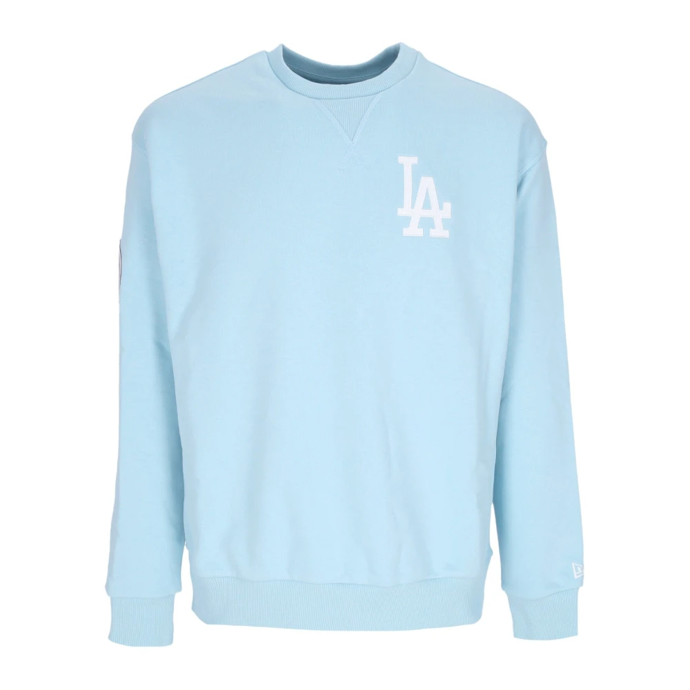 New Era Uomo Blu Dodgers Felpa Leggera Con Girocollo