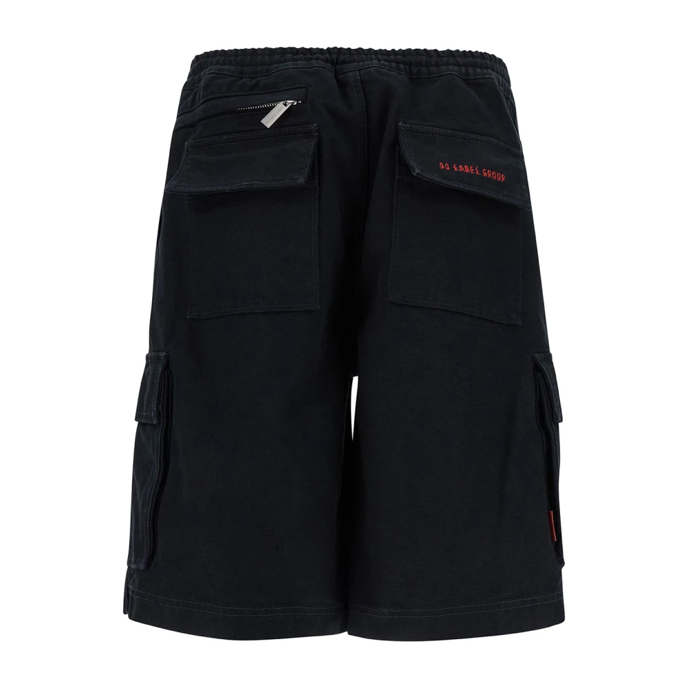 44 Label Group Zwarte Cargo Shorts Black Heren