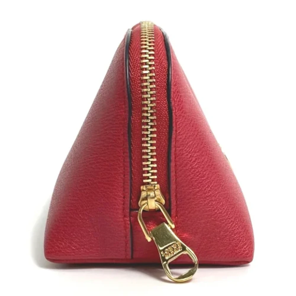 Loewe Pre-owned Leather pouches Red Dames