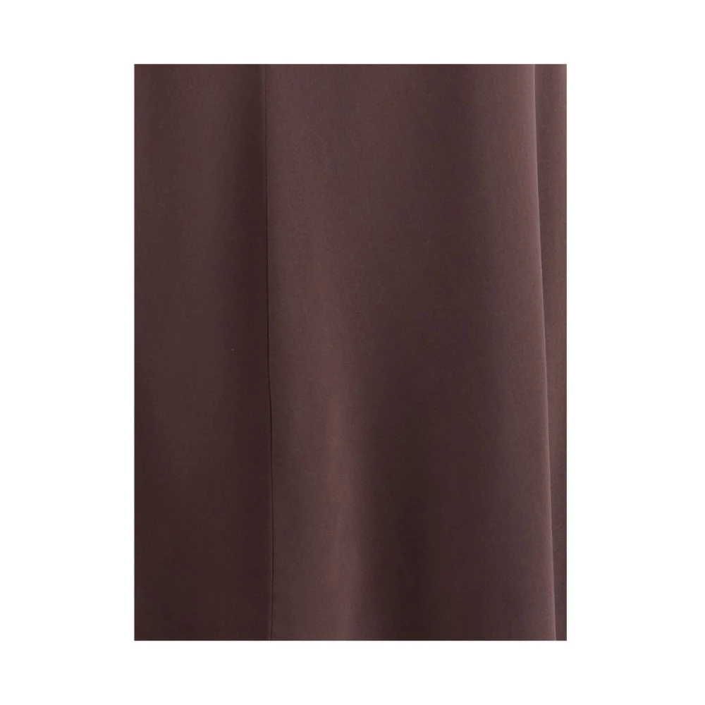 Forte Satin Top met V-hals Brown Dames
